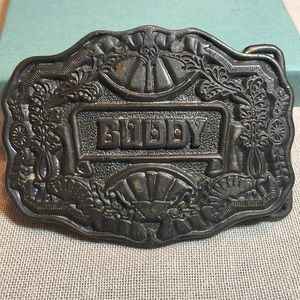 Vintage Brass Name Belt Buckle “BUDDY” by Oden Inc.
